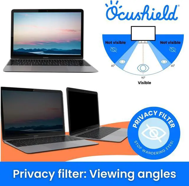 Alt view image 5 of 5 - Ocushield for Macbook Pro 16" - Anti Blue Light Screen Protector For Apple Macbook Pro 16" (2021 Model) Anti Glare - Privacy Filter - Designed by Optometrists - 100 Day Easy Returns (Model A2485)