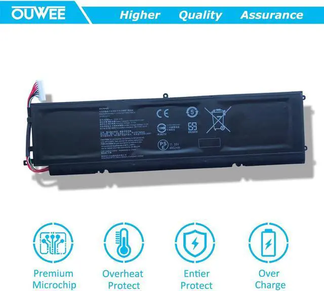 Alt view image 5 of 5 - OUWEE RC30-0281 Laptop Battery Compatible with Razer Blade Stealth 13.3 Early 2018 2019 RZ09-0281 RZ09-02810 RZ09-02812 RZ09-0310 RZ09-03100 RZ09-03101 Series RC30-028102 3ICP6/59/84 11.55V 53.1Wh