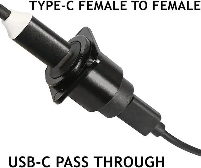 Alt view image 2 of 5 - PENGLIN 10PCS USB 3.1 Type C Panel Mount Connector, Type C 3.1 Pass Through Extension Converter Female to Female for Audio Video Network Industrial Equipment