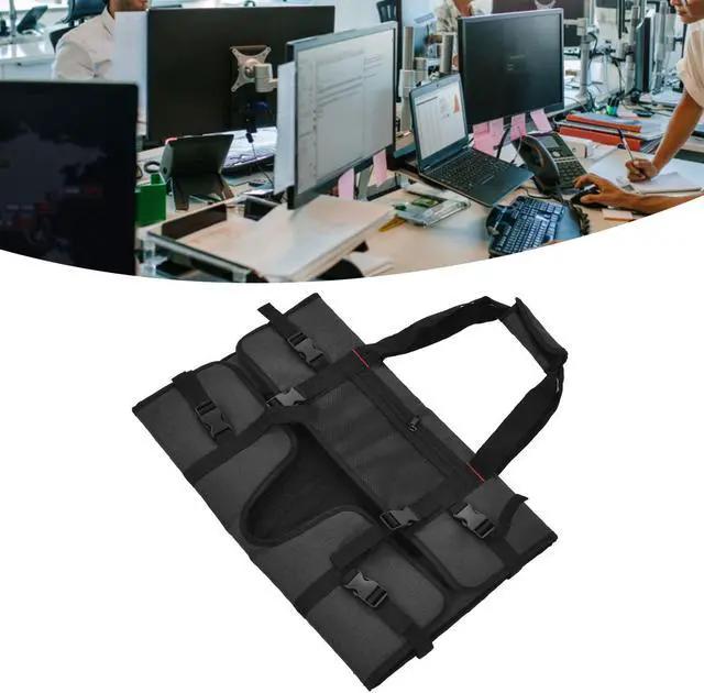 Alt view image 4 of 5 - Travel Carrying Bag for 24" LCD Screens and Monitors , With Padded charpie Lining , Protective Monitor Travel Case Compatible With 24in Accessories , Computer Monitor Carrying Bag Case 24 Inch Portab