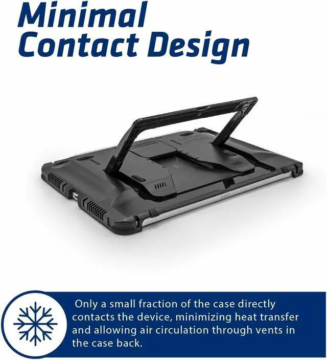 Alt view image 5 of 5 - PIVOT A22A Atlas Tablet Case - Fits iPad (10th gen.) - 360 Degree Protection - for Professional Pilots, General Aviation - Black Body/Red Clip