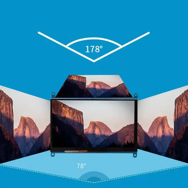 Alt view image 4 of 5 - plplaaoo LCD HDMI 1024x600 Ultra HD Display Screen Capacitive Touch Screen, 7-Inch Capacitive Touch Screen, Screen Display HDMI Monitor System Support for Raspberry Pi, Display Screen Capacitive T