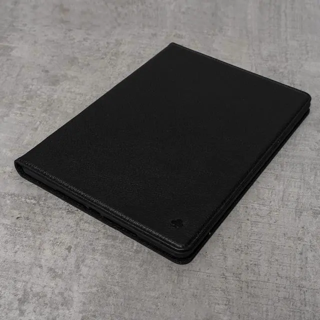 Alt view image 3 of 5 - Porter Riley - Leather Case for iPad Mini 7 / Mini 6 (8.3 inch) 2024/2021. Premium Genuine Leather Stand/Cover/Flip Case (Pure Black)