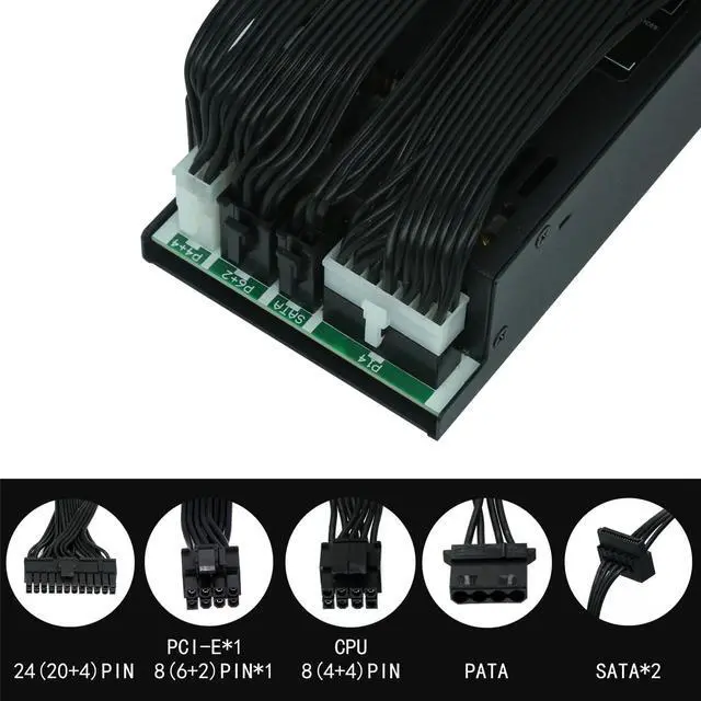 Alt view image 5 of 5 - Ptcliss 400W Full Modular 1U Flex ATX Power Supply 80 Plus Bronze Efficiency, Flex-400W
