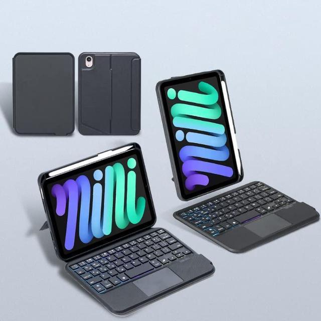 QYiiD iPad Mini 6 Keyboard Case 2021 (8.3 Inch), Silicone+ABS Case,  Magnetic Detachable Kickstand Case with Bluetooth Backlit Trackpad Keyboard  for iPad Mini 6th Generation with Pencil Holder - Newegg.com