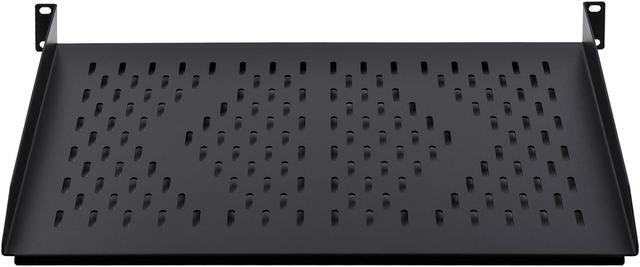 Alt view image 4 of 5 - RackPath 1U Cantilever Universal Rack Shelf - 14in Deep  Rackmount Shelf for 19 AV/Network Equipment Racks  55lbs Capacity - 2Pack