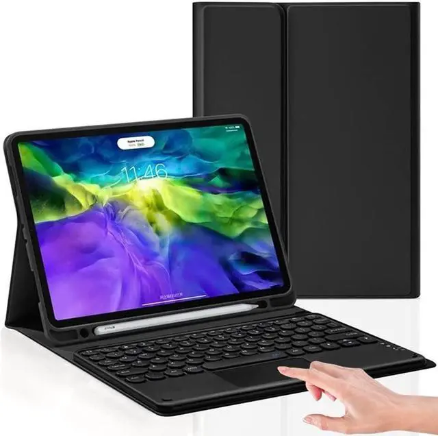 Main image of AnMengXinLing Galaxy Tab S6 Lite 2024/2022/2020 Keyboard Case, Touchpad Detachable Keyboard&Slim Stand Folio Cover with S Pen Holder for Model SM-P620/P625/P613/P619/P615/P610, Black