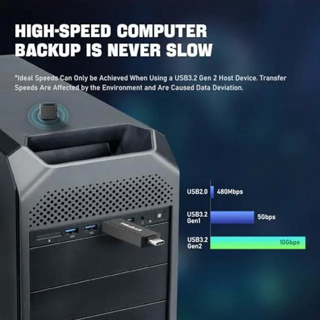 Alt view image 5 of 5 - Thkailar Thumb Drive 1TB USB Fast Speed 1000MB/s Read Transmission Type C to Type A Port Thunderbolt 3 Flash Drive for iPhone 15/Android Phone, MacBook, PC