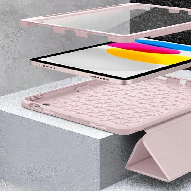 Alt view image 4 of 5 - Sahara - Heavy Duty Folio Case for iPad 11'' (A16) and iPad 10.9" (10th Gen) - Rose Gold, (TB00277)