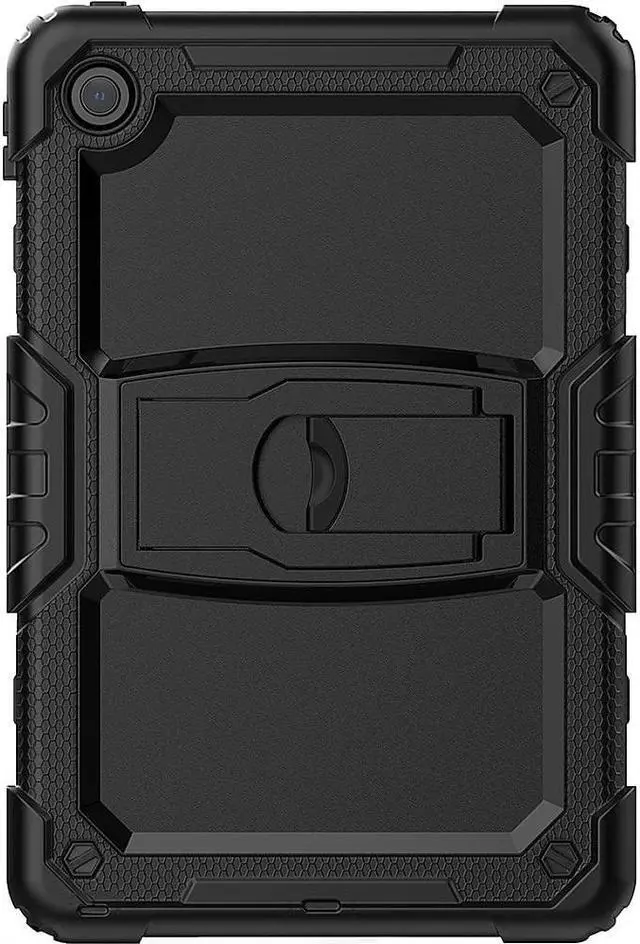 Main image of SaharaCase - Defense Series Case for Lenovo Tab M10 Plus (3rd Gen) [Shockproof Bumper] Rugged Full Screen Protection Integrated Kickstand Antislip Cover - Black