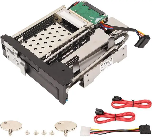 Alt view image 4 of 5 - 2.5 in 3.5 in SATA HDD Tray, SATA Hard Disk Drive HDD Adapter Caddy Tray with 6Gbps Speed, Hot Swap Function, Trayless Design, Supports SATA I/II/III, for Wins OS