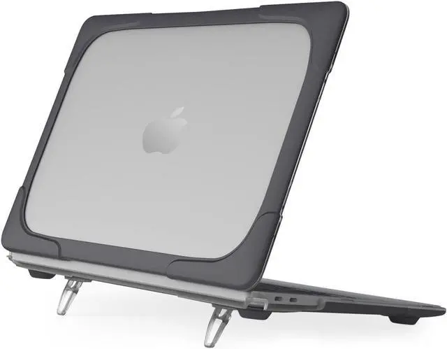 Main image of ProCase for MacBook Pro 16 2019 A2141, Heavy Duty Hard Shell Dual Layer Protective Cover with Fold Kickstand -Black