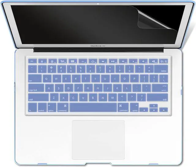Alt view image 4 of 5 - IBENZER Compatible with MacBook Pro 13 Inch case A1278 2012-2008, Hard Shell Case with Bag & Keyboard & Screen Cover for Old Version Mac Pro 13 with CD-ROM, Serenity Blue, P13SRL+3SP