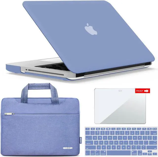 Main image of IBENZER Compatible with MacBook Pro 13 Inch case A1278 2012-2008, Hard Shell Case with Bag & Keyboard & Screen Cover for Old Version Mac Pro 13 with CD-ROM, Serenity Blue, P13SRL+3SP