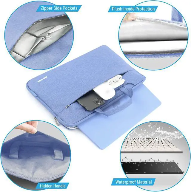Alt view image 5 of 5 - IBENZER Compatible with MacBook Pro 13 Inch case A1278 2012-2008, Hard Shell Case with Bag & Keyboard & Screen Cover for Old Version Mac Pro 13 with CD-ROM, Serenity Blue, P13SRL+3SP