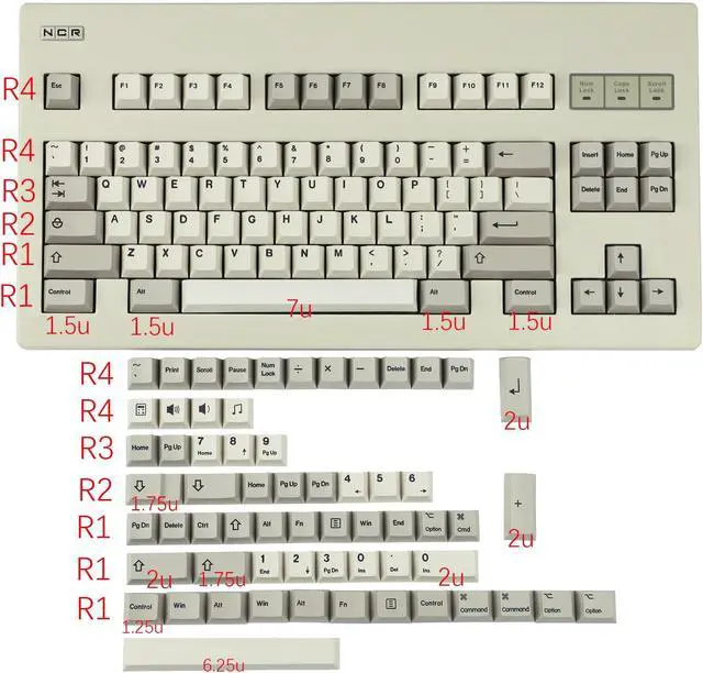 Alt view image 2 of 5 - 143 Shenpo Keycaps Cherry Profile Dye Sub Thick PBT Mac Keycap Set for ANSI 104 TKL GK61 96 75 GMMK NCR80 Mx Keyboard