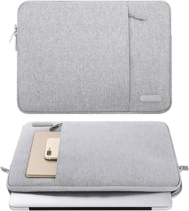 Alt view image 5 of 5 - MOSISO Compatible with MacBook Pro 14 inch Case 2021 2022 Release A2442 M1, Vertical Sleeve Bag&Plastic Hard Shell&Keyboard Skin&Screen Protector&Storage Bag,Lavender Gray&Gray