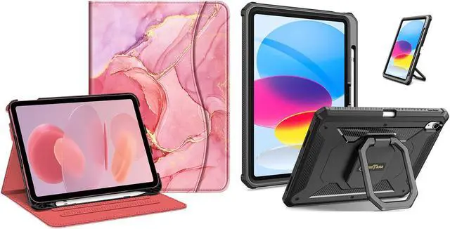 Main image of Fintie Multi-Angle Viewing Case for iPad (A16) 11th Generation 11 Inch (2025), iPad 10th Generation 10.9 Inch 2022 + [Tuatara Magic Ring] 360 Degree Rotating Grip Stand Cover