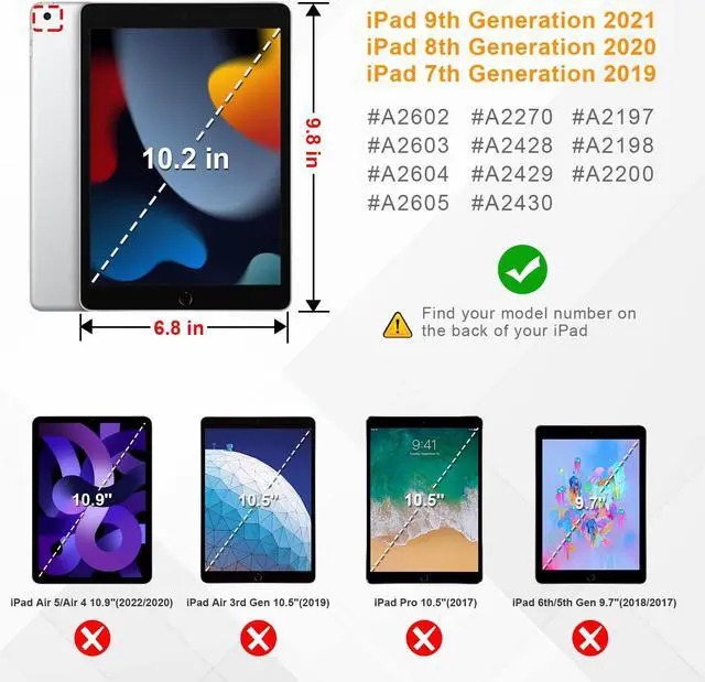 Alt view image 2 of 5 - Fintie 360 Degree Rotating Case for iPad 9th / 8th / 7th Generation 10.2 Inch + Shockproof Lightweight Kids Case