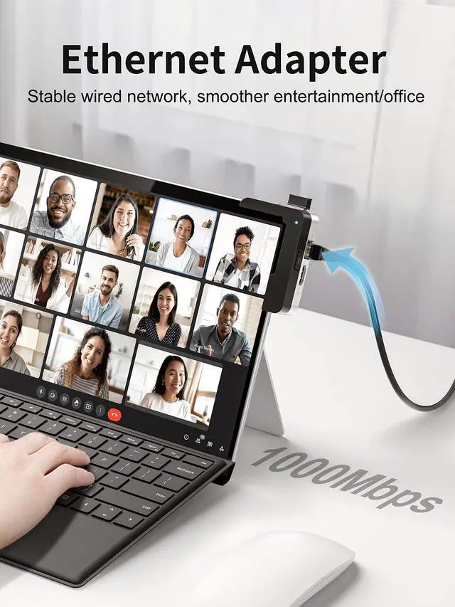 Alt view image 5 of 5 - BYEASY Surface Pro 8 Docking Station, 6-in-1 Microsoft Surface Pro 8 USB-C Hub with 4K HDMI, 1000M Ethernet LAN, SD/TF Card Reader, 2 USB 3.0 - Specifically Designed Expansion Hub for Surface Pro 8