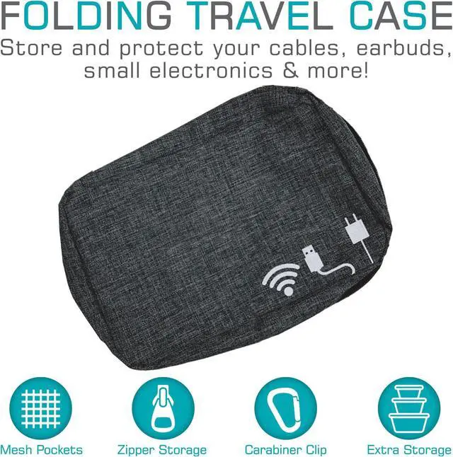 Alt view image 4 of 5 - Maxell(r) Folding Storage Travel Case, Black, 199272