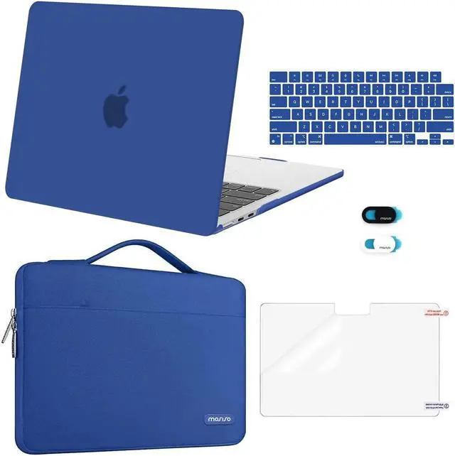 Main image of MOSISO Compatible with MacBook Air 13 inch Case 2024 2023 2022 M3 A3113 M2 A2681 Touch ID, Plastic Hard Case&Sleeve Bag&Keyboard Skin&Webcam Cover&Screen Protector for MacBook Air 13.6, Royal Blue