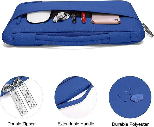 Alt view image 5 of 5 - MOSISO Compatible with MacBook Air 13 inch Case 2024 2023 2022 M3 A3113 M2 A2681 Touch ID, Plastic Hard Case&Sleeve Bag&Keyboard Skin&Webcam Cover&Screen Protector for MacBook Air 13.6, Royal Blue