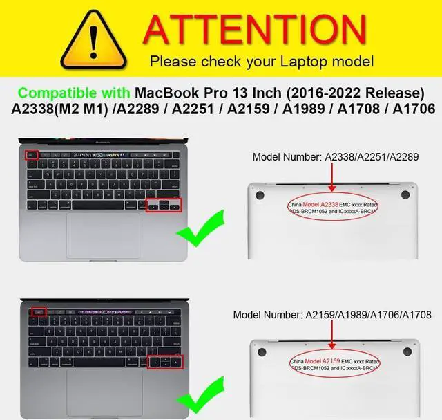 Alt view image 2 of 5 - Fintie Bundle: Hard Shell Case for MacBook Pro 13 Inch A2338(M2 M1) A2251 A2289 A2159 A1989 A1706 A1708 + 13.3" Laptop Shoulder Bag Briefcase with Luggage Strap