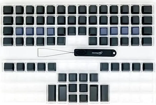 Main image of Advantage360 Blank Keycap Set - PBT Plastic | 76 Key Set | Logo Keycap Puller