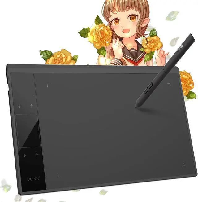 Main image of VEIKK A30 Drawing Tablet, 10x6 Inch Graphics Tablet with 8192 Levels Battery-Free Stylus Pen, 4 Touch Keys, 1 Touch Pad, Compatible with Mac/Windows/Android/Linux, Ideal for Digital Art