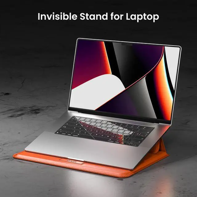 Alt view image 2 of 5 - INVZI Laptop Sleeve Case 16 Inches and USB 3.0 Hub 4-Port for Laptops, Compatible for MacBook Pro 2021 2022 M1 Pro/Max, Compact Design with Invisible Stand