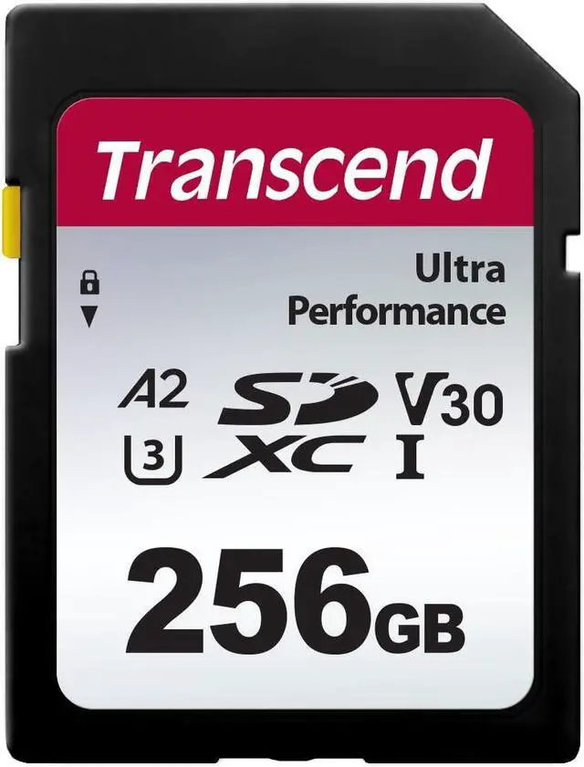 Main image of Transcend 256GB 340S(SD Card), U3, V30, 4K UHD, A2, Ultra Performance, Up to 160MB/s, for DSLR, Professional Video Camera, Action Camera, Drone - TS256GSDC340S