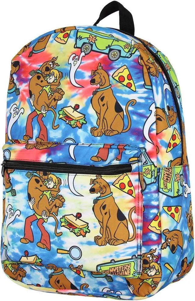 Main image of Scooby Doo Themed Allover Design Tie Dye Travel Laptop Backpack