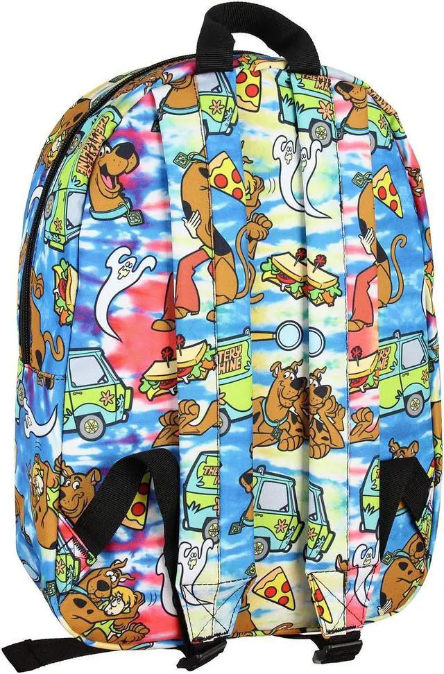 Alt view image 2 of 4 - Scooby Doo Themed Allover Design Tie Dye Travel Laptop Backpack