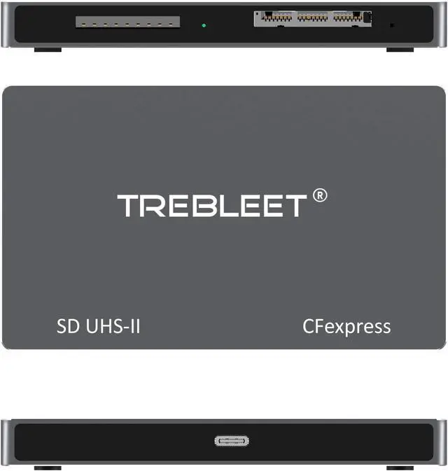 Alt view image 4 of 4 - Dual-Slot CFexpress Type B and SD 4.0 UHS-II Card Reader USB 3.2 Gen 2 10Gbps, Compatible for Thunderbolt 3 USB3.1 and USB 3.0,Support Windows/Mac OS
