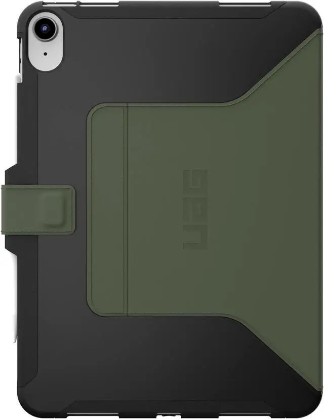 Alt view image 3 of 5 - UAG Designed for iPad 10.9" 10th Gen 2022 Case Scout Folio Black/Olive with Pencil Holder Rugged Lightweight Slim Impact Resistant Protective Folio Cover by URBAN ARMOR GEAR