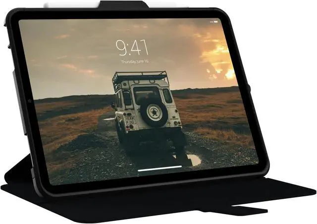 Alt view image 4 of 5 - UAG Designed for iPad 10.9" 10th Gen 2022 Case Scout Folio Black/Olive with Pencil Holder Rugged Lightweight Slim Impact Resistant Protective Folio Cover by URBAN ARMOR GEAR