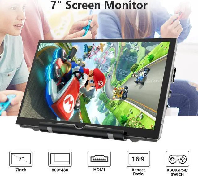 Alt view image 2 of 5 - HAMTYSAN Raspberry Pi Screen 7 Inch HDMI Monitor 800x480 LCD Screen Display Mini Small Monitor for Raspberry Pi 4/3/2/Zero/B/B+ Win11/10/8/7 (Non-Touch), Driver Free