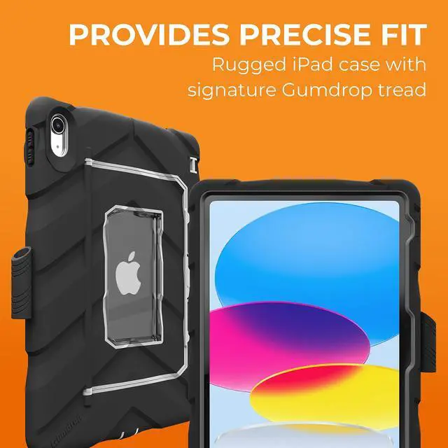 Alt view image 3 of 5 - Gumdrop Hideaway iPad Case w/Stand Fits ONLY iPad 11th Generation |A16| & 10th Gen (10.9) inch Rugged Shockproof Reliable & Drop Tested for Kids K-12 Students Teachers Classrooms & School Use Black