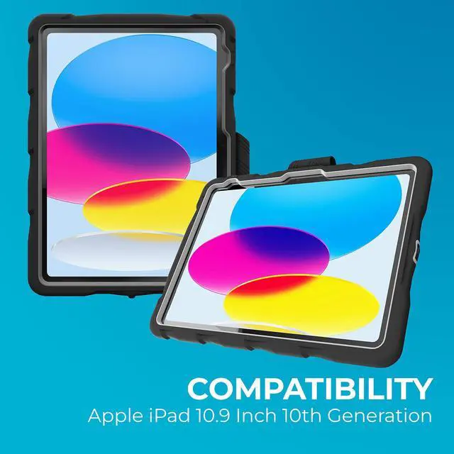 Alt view image 2 of 5 - Gumdrop Hideaway iPad Case w/Stand Fits ONLY iPad 11th Generation |A16| & 10th Gen (10.9) inch Rugged Shockproof Reliable & Drop Tested for Kids K-12 Students Teachers Classrooms & School Use Black