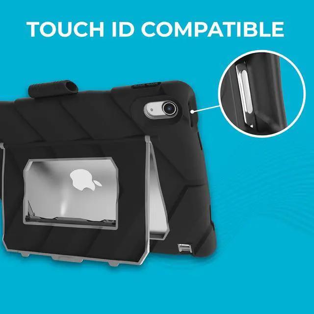 Alt view image 4 of 5 - Gumdrop Hideaway iPad Case w/Stand Fits ONLY iPad 11th Generation |A16| & 10th Gen (10.9) inch Rugged Shockproof Reliable & Drop Tested for Kids K-12 Students Teachers Classrooms & School Use Black