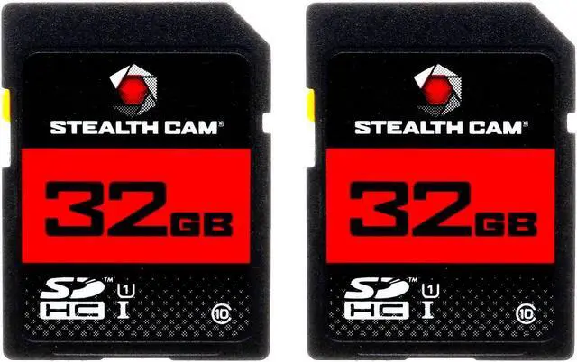 Main image of STEALTH CAM SD Card - High-Speed Data Transferring Storage Game Trail Hunting Scouting Photo Video Recording Cameras, 32GB SD Card (2 Pack)