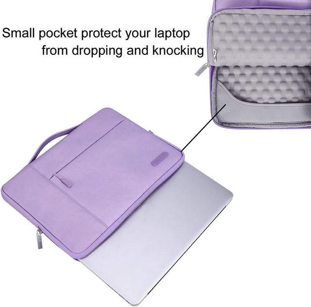 Alt view image 4 of 5 - MOSISO Wrist Rest Support for Mouse Pad & Keyboard Set&Laptop Sleeve Compatible with MacBook Air/Pro, 13-13.3 inch Notebook, Polyester Multifunctional Briefcase Bag, Light Purple