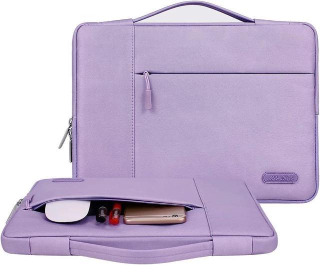Alt view image 2 of 5 - MOSISO Wrist Rest Support for Mouse Pad & Keyboard Set&Laptop Sleeve Compatible with MacBook Air/Pro, 13-13.3 inch Notebook, Polyester Multifunctional Briefcase Bag, Light Purple