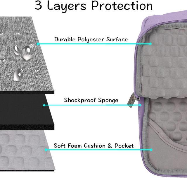 Alt view image 3 of 5 - MOSISO Wrist Rest Support for Mouse Pad & Keyboard Set&Laptop Sleeve Compatible with MacBook Air/Pro, 13-13.3 inch Notebook, Polyester Multifunctional Briefcase Bag, Light Purple