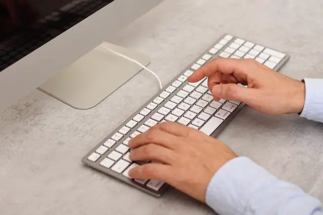 Alt view image 4 of 5 - Cherry KC 6000 C Slim Keyboard Made with Mac Layout. Scissor Tech Typing for Near Silent. Alternative to Magic Keyboards. USB-C Wired. US Layout White and Silver.