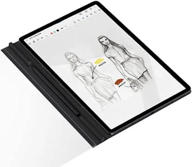 Main image of SAMSUNG Galaxy Tab S8+ Note View Cover, Protective, Touch Sensitive, Rests Over Tablet Screen, S Pen Holder, Magnetic, US Version, Black