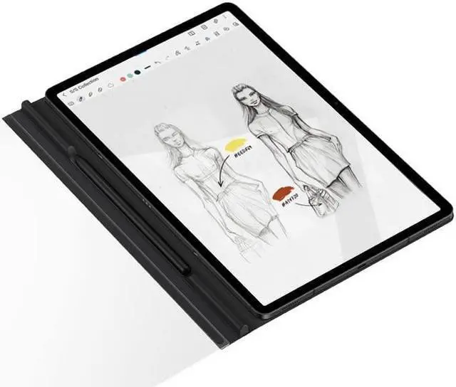Alt view image 3 of 4 - SAMSUNG Galaxy Tab S8+ Note View Cover, Protective, Touch Sensitive, Rests Over Tablet Screen, S Pen Holder, Magnetic, US Version, Black