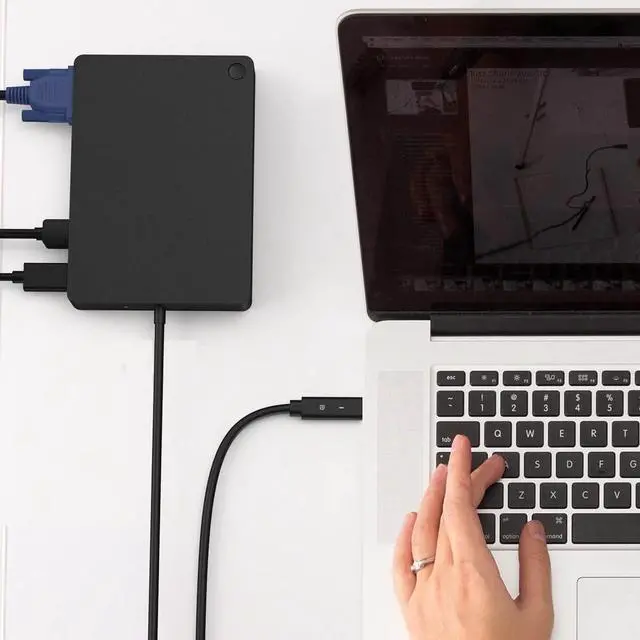 Alt view image 4 of 5 - FKA 2.6 ft Black Male-to-Female USB Type C Thunderbolt Dock Cable for Dell TB15 TB16 Docking Station, 24 Pins, Data Transfer
