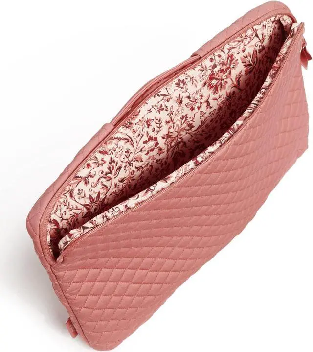 Alt view image 2 of 2 - Vera Bradley Women's Cotton Laptop Organizer, Terra Cotta Rose - Recycled Cotton, One Size